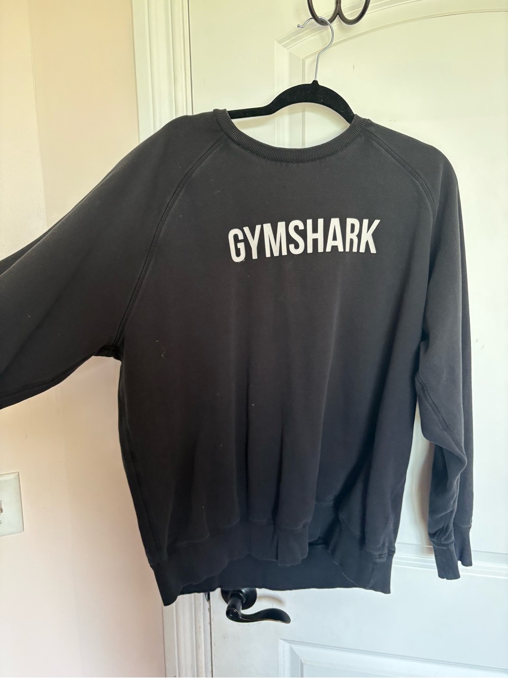 Gymshark Black Crewneck with White Logo